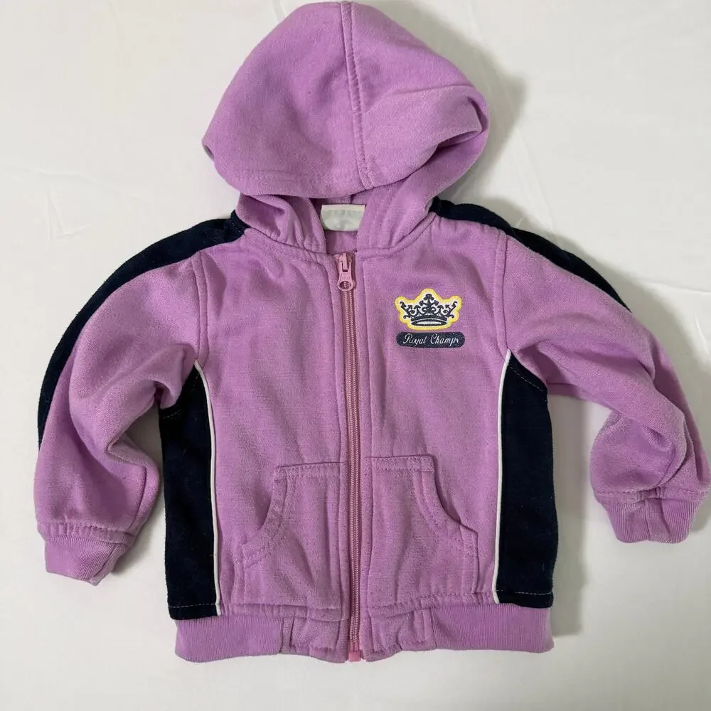 Vintage Y2K Athletic Works Royal Champ Purple Athleisure Tracksuit Jacket Sz 24m